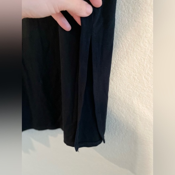 Fabletics Women Shirt 3X Black Longline Soft Jersey Side Slit Asymmetrical Hem - Picture 5 of 12